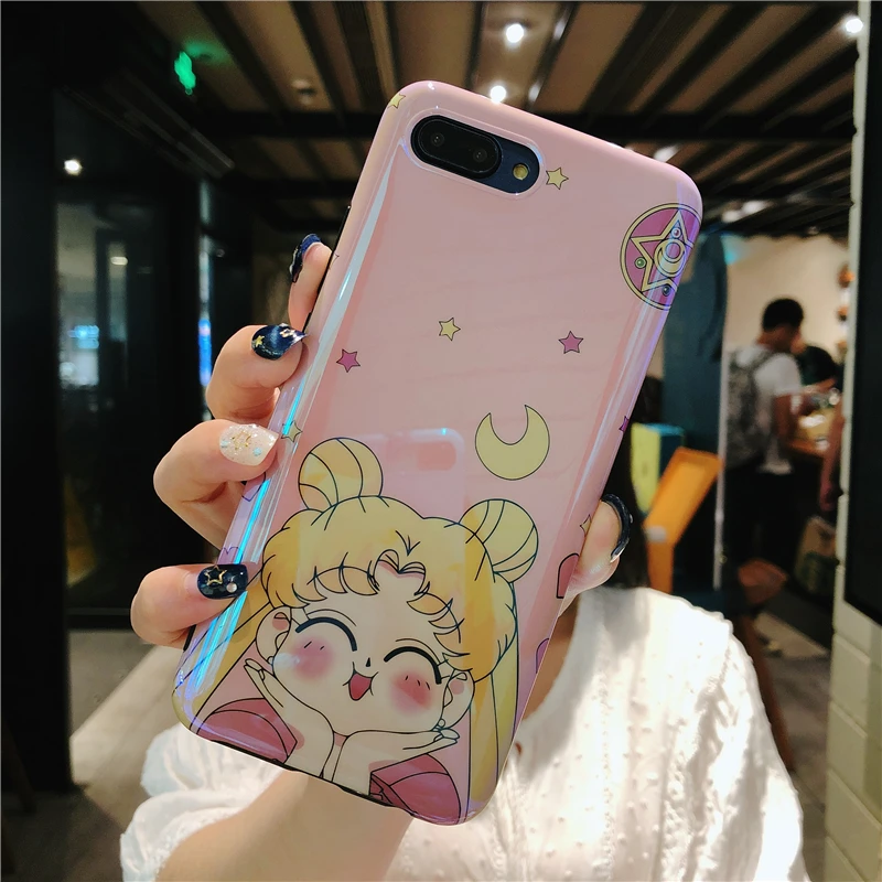 Для huawei P20 P30 pro милый Сейлор Мун мягкий чехол для huawei mate10 20 20X nova3 3i honor10 чехол синий луч+ Луна игрушка кошка+ ремень