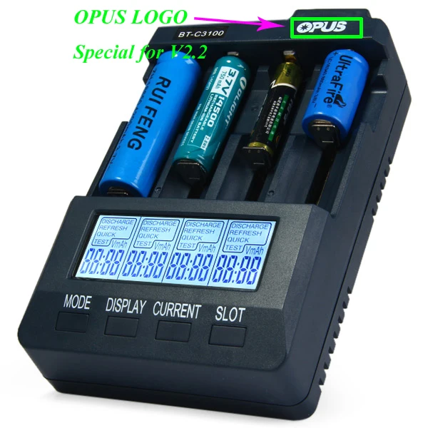 Opus BT C3100 V2.2 умное универсальное литий ионное зарядное устройство с ЖК дисплеем NiCd