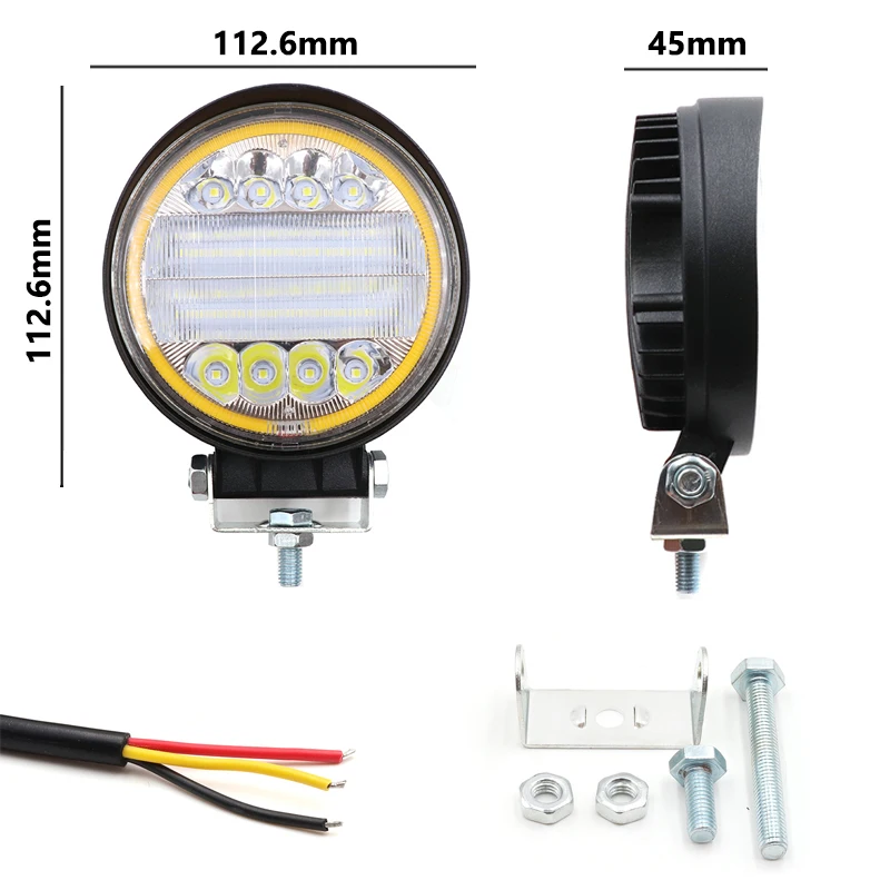 Niscarda 4 inch 72 126W 6000K Work Lamp LED Bar Super Bright Outdoor Driving Spot Light For Jeep ATV UAZ SUV 4WD 4x4 Truck
