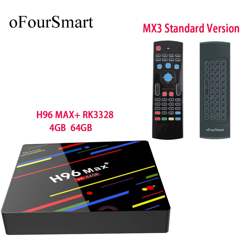 2018 обновленный 4G 64G TV Box H96 Max + Android 8 1 RK3328 4K Smart Поддержка 2 4G/5G Dual Wifi BT с MX3 air