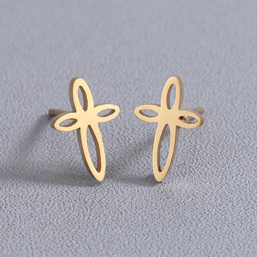 Cxwind модные серьги-гвоздики рождественские украшения из нержавеющей стали