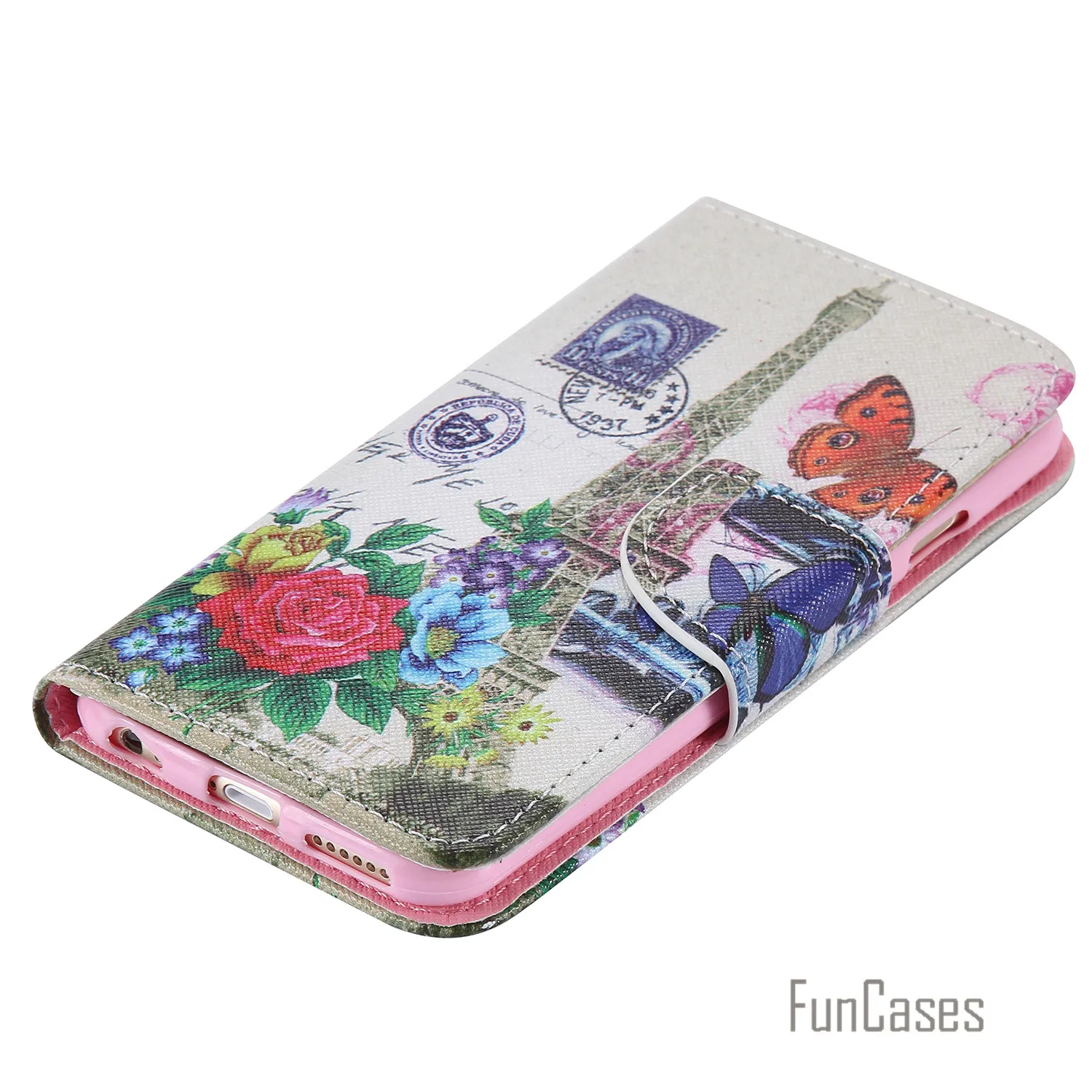 Funda PU Leather Flip Cell Mobile Phone Case For iPhone 6S / 6 Stand Wallet Card Slots Cover Cas aifon Capa | Мобильные телефоны и
