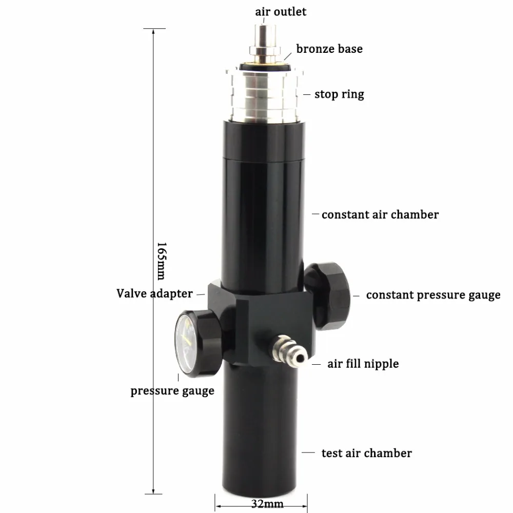 Новый стиль постоянный воздушный клапан внешний регулируемый регулятор 3000psi