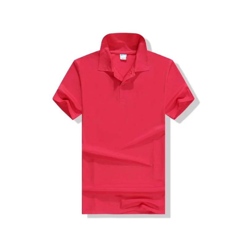 ROSE RED Новые летние мужские поло рубашки мужские повседневные с коротким рукавом однотонные поло Hombre рубашки мужские хлопковые высокого качества рубашки поло топы футболки - Цвет: ROSE RED