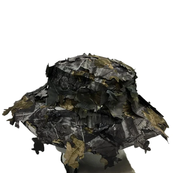 gray camouflage Уличная армейская Болельщица поле CS камуфляжная шляпа листья бионическая камуфляжная шляпа Пенни Кепка охотничья круглая Кепка - Цвет: gray camouflage
