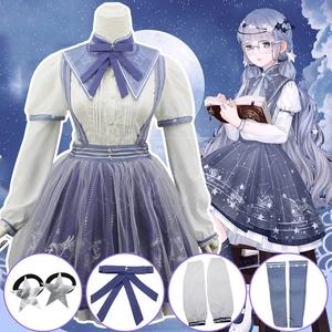 Шифоновая рубашка для косплея игра Чудо Никки, юбка и галстук-бабочка для молодой женщины
