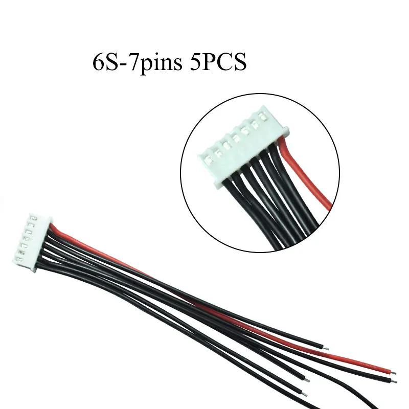 6S1P 5 шт. Lipo 2S 3S 4S 5S 6S батарея балансировщик провода кабель JST-XH JST XH разъем адаптера 22AWG 100 мм 10 см - Цвет: 6S1P