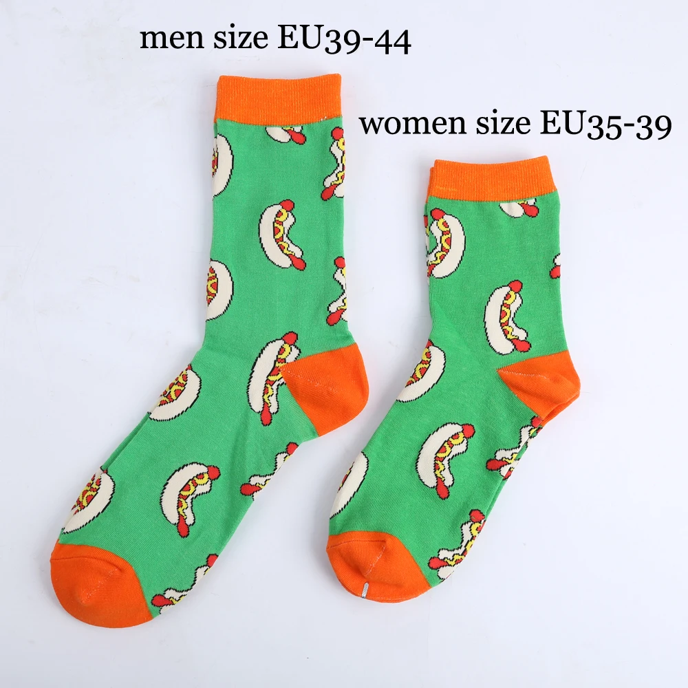 Женские носки Modeager мягкие хлопковые с героями мультфильмов картофелем фри