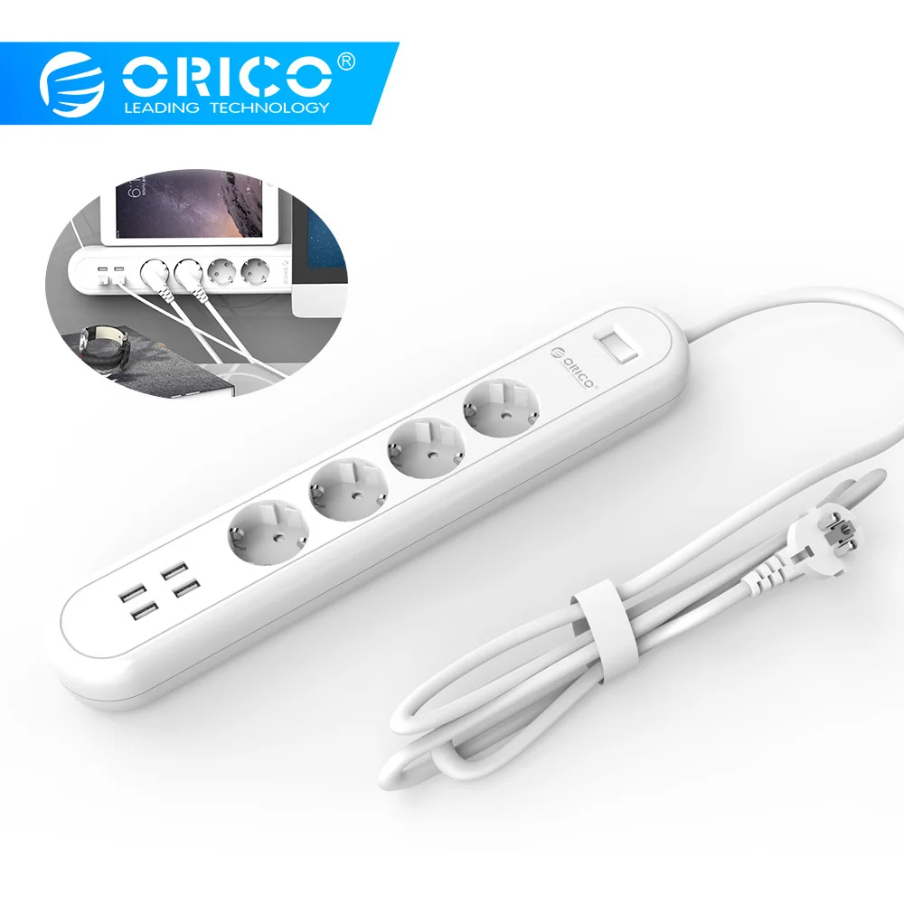 Смарт адаптер ORICO ODE с разъемом USB удлинительная розетка переключатель перегрузки