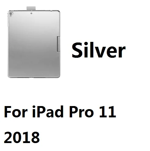For Pro11 Silver Чехол для iPad Pro 11 10,5 Air 10,5 7 цветов с подсветкой 360 Rotatio Беспроводная Bluetooth клавиатура чехол для iPad 9,7 дюймов - Цвет: For Pro11 Silver