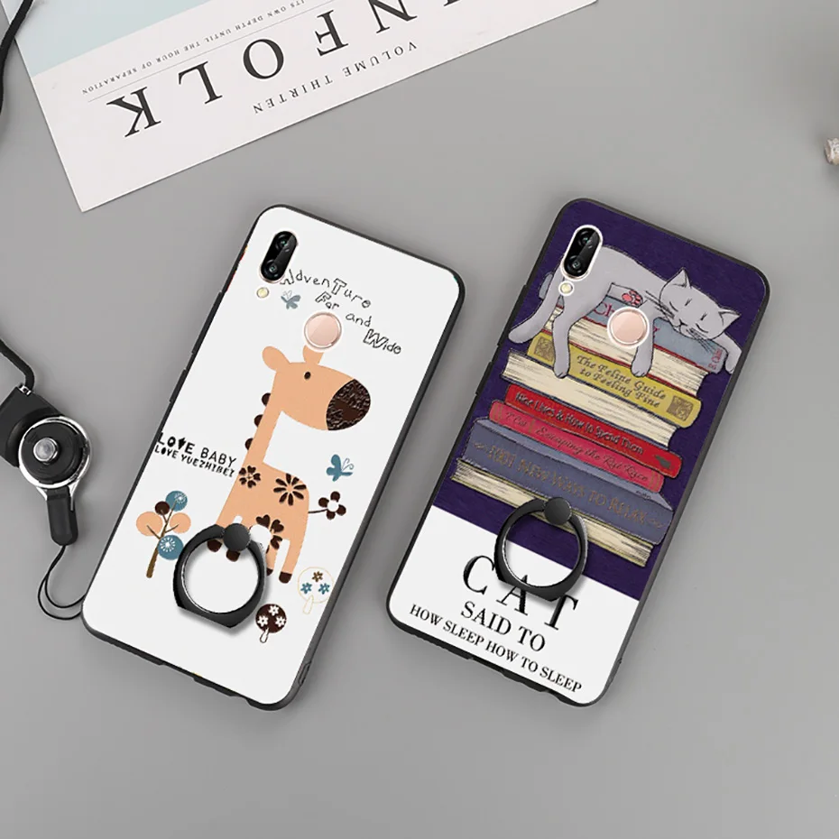 CAENBOO чехол для телефона huawei Honor 9 10 Lite 7X 9i Play Cute 3D мультфильм силиконовый подставка
