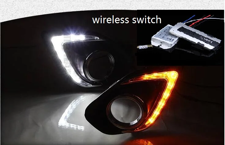 Osmrk LED DRL Противотуманные Фары Светильник для Mitsubishi ASX 2013 5 с объективом проектора