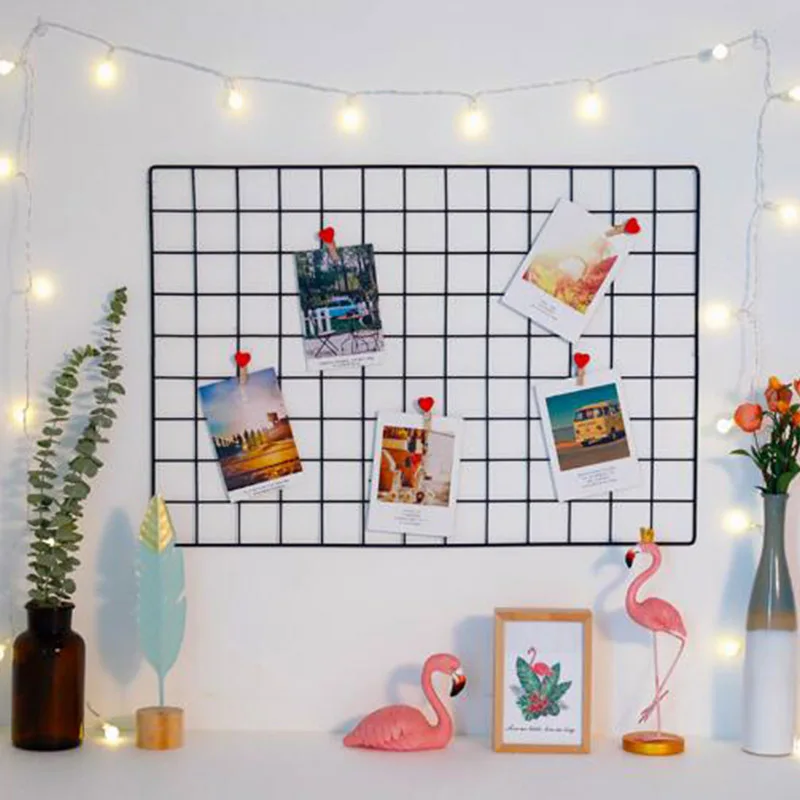 BALLE DIY Сетка фото стена, Ins сетка дисплей Панель декоративная железная стойка Клип фотография стены искусство дисплей фото стены