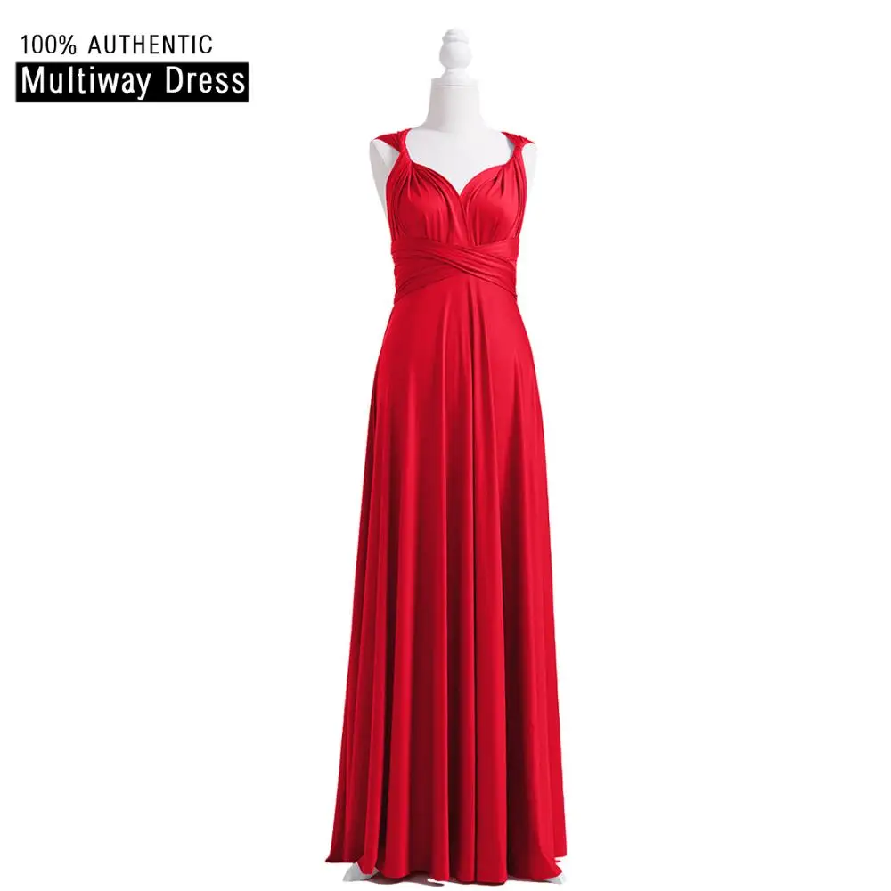 Lavender Bridesmaid Dress Multiway Long Dress Bridesmaid Infinity Dress Wrap Dress - Цвет: Red