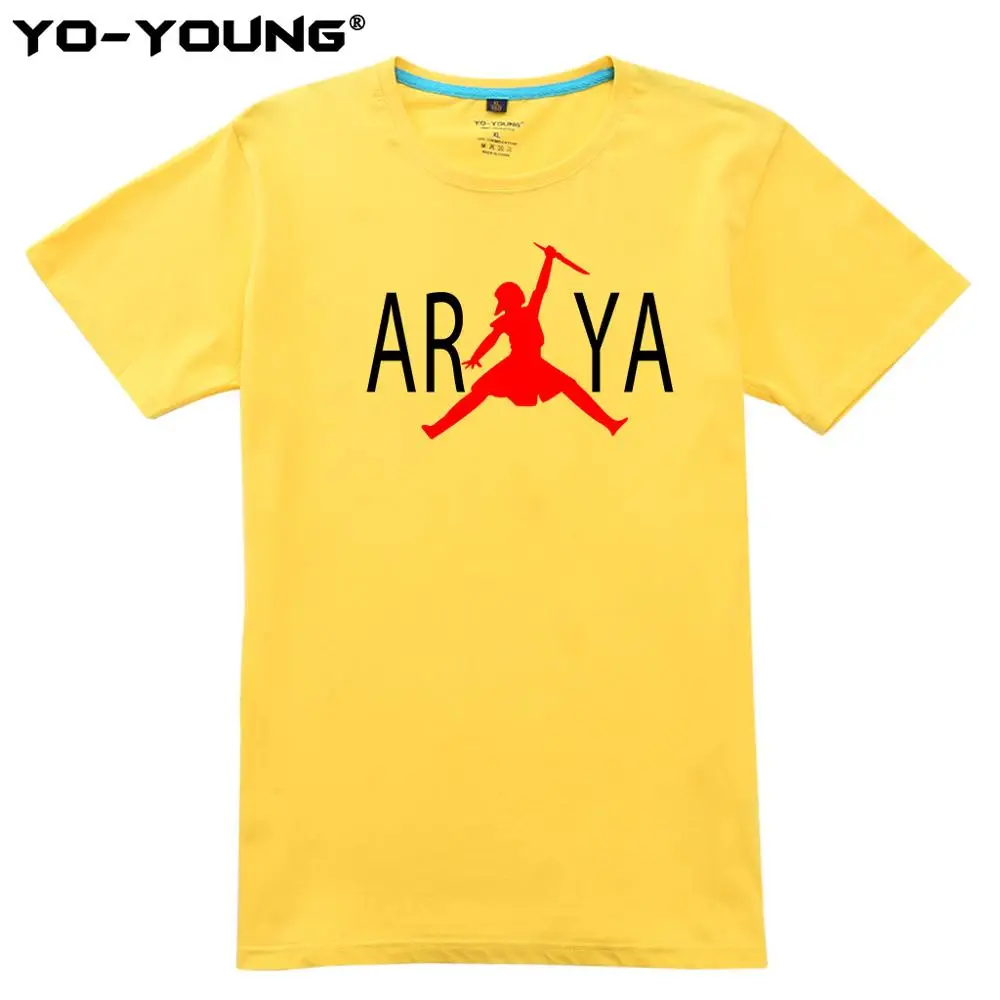 Yo-Young Women T Shirts Arya Stark Not Today модная футболка с принтом Игры престолов 100% чёсаный
