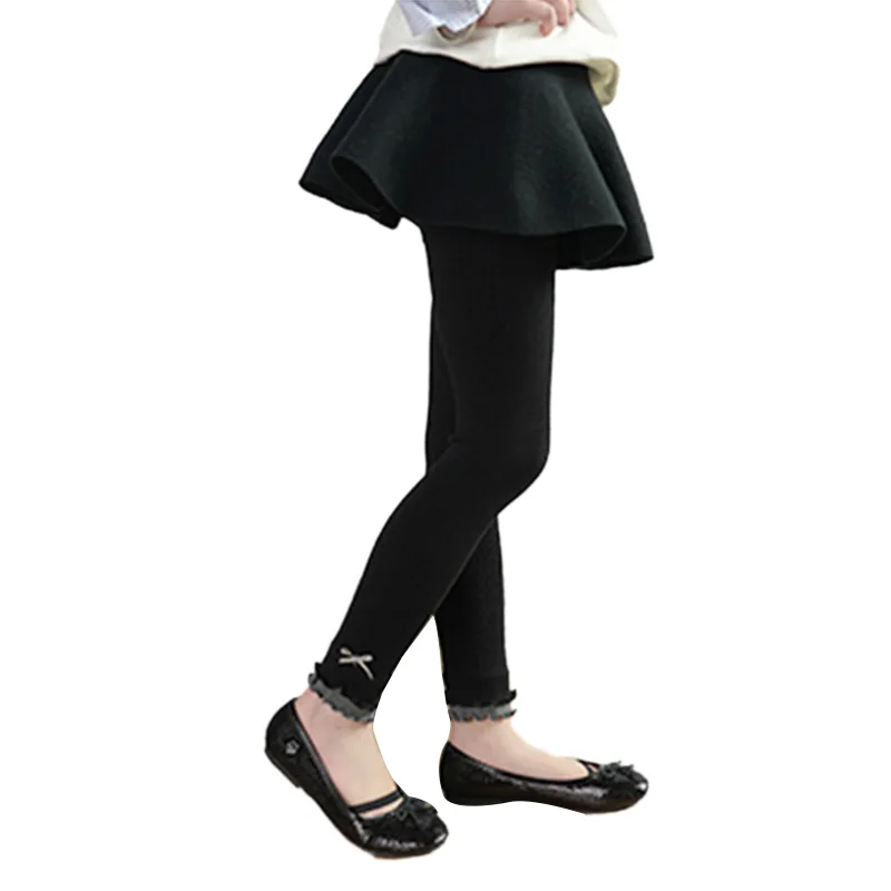 Однотонные детские леггинсы для девочек на весну осень Хлопковые вязаные