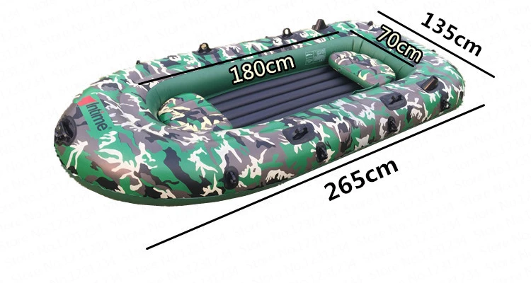 13% LM1243 очень плотной ПВХ Надувная гребная лодка зеленый рыбацкая лодка с запасными Запчасти 200 кг подшипник 2/3/4