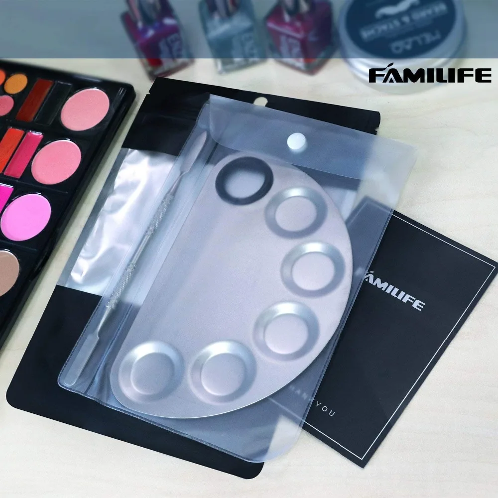Makeup Palette Spatula Mixing Tray - Stainless Steel Cosmetic Blending Tool (L0552) image 6