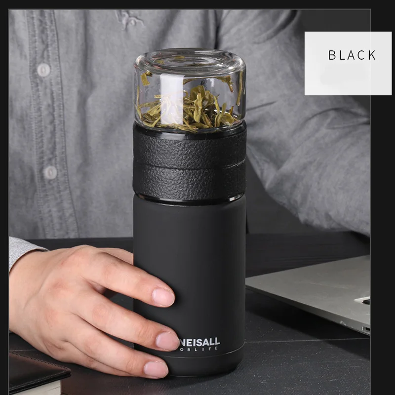 Одна офисная Вакуумная чашка 600 мл изолированная термос с заваркой для чая