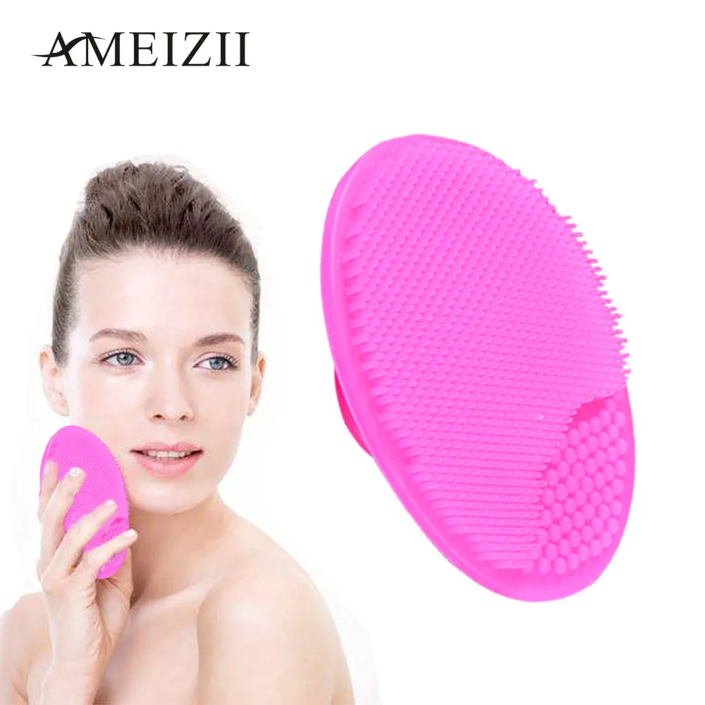 AMEIZII, мягкая силиконовая кисть для умывания лица, очищающие кисти для лица, отшелушивающий средство для удаления черных точек, уход за кожей лица, спа-скраб, инструменты