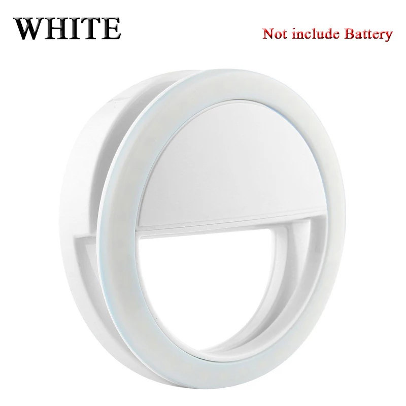 White Litwod Z90S мобильный телефон портативный зажим селфи кольцо красота заполняющая вспышка объектив светильник лампа для фото камеры для сотового телефона смартфона - Цвет: White