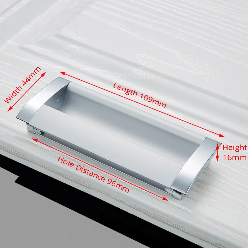 Ручки для шкафов NAIERDI серебристые алюминиевые