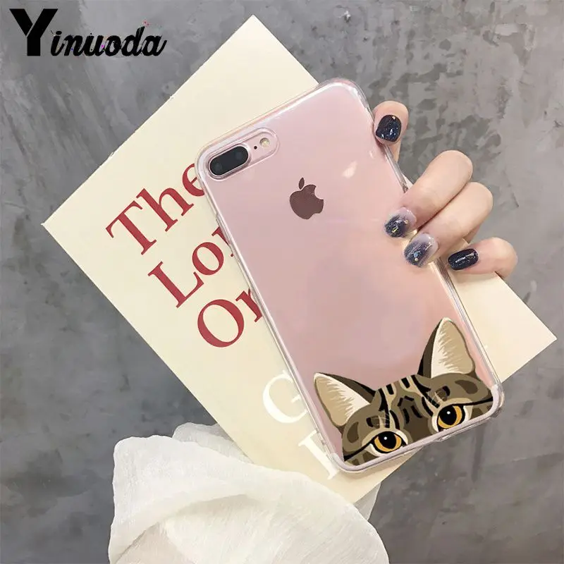 Мягкий прозрачный чехол Yinuoda для Apple iPhone 8 7 6 6S Plus X XS MAX 5|Бамперы| |