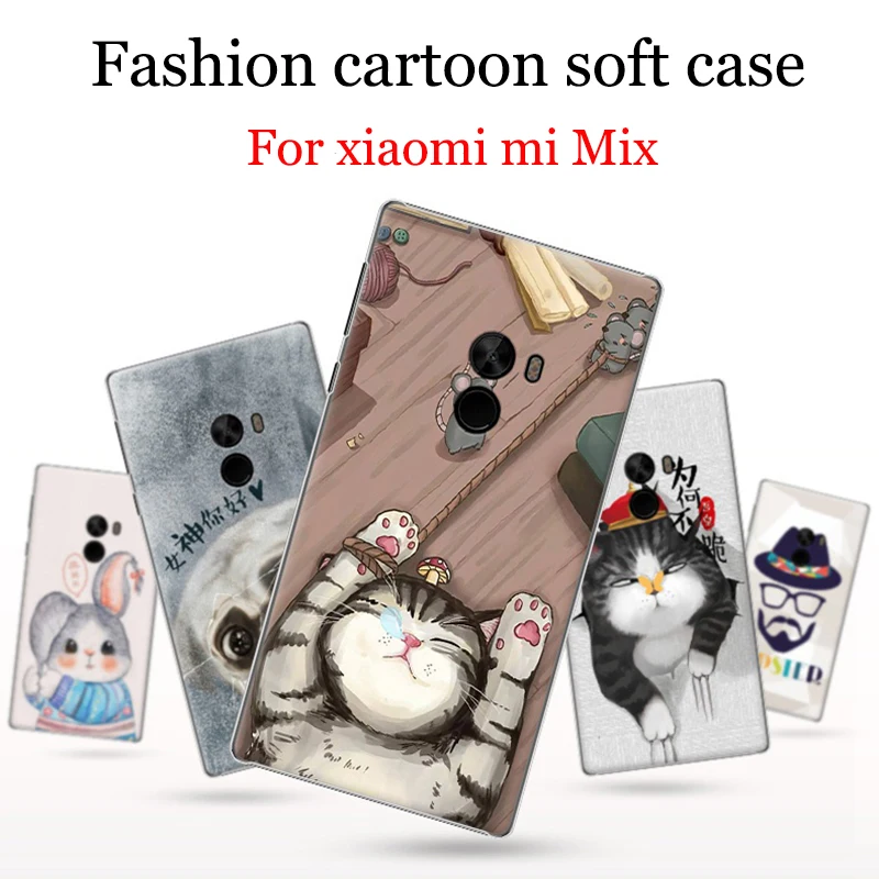 Cute cartoon For xiaomi mi Mix case shell miMix cover Soft back xiao cases phone 6.4&quot | Мобильные телефоны и