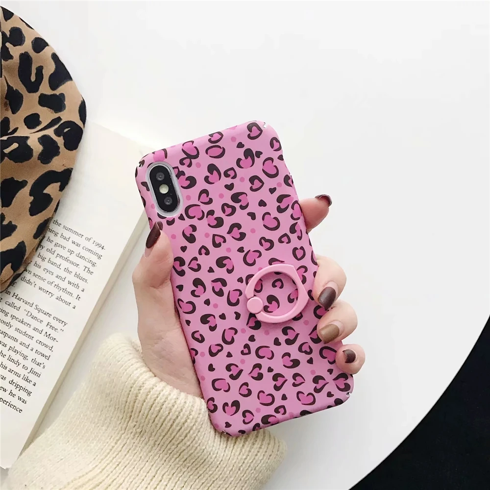 For iphone 6s 6 7 8 Plus / XS MAX/XR luxury Fashion Leopard Print hone Case High quality Stand Holder Cover 6S |