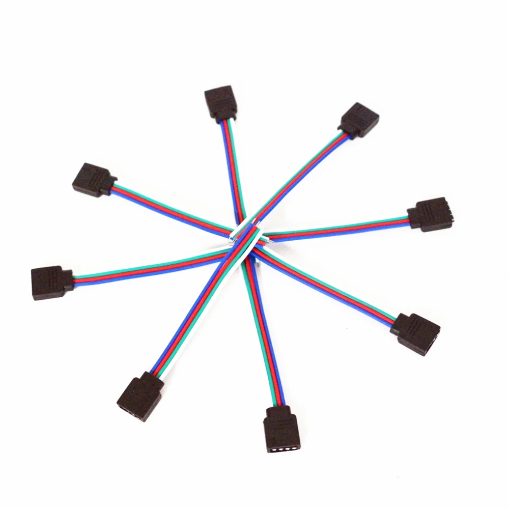 

10 шт./лот 10 см 4 Pin RGB Светодиодная лента женский разъем провод для 5050 3528 2835 RGB Светодиодная лента 4pin светодиодный кабель для RGB LED контроллера