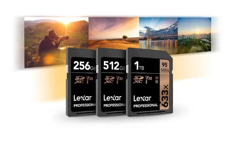 Рекламная Lexar профессиональная sd-карта 16 ГБ 32 ГБ 64 ГБ 128 ГБ 256G класс 10 U1/U3 V10/V30 SDHC/SDXC Прямая поставка