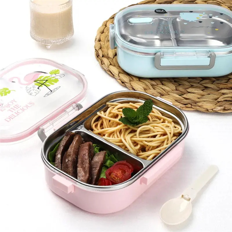 304 нержавеющая сталь коробка Ланч бокс японский Bento герметичная для детей бенто