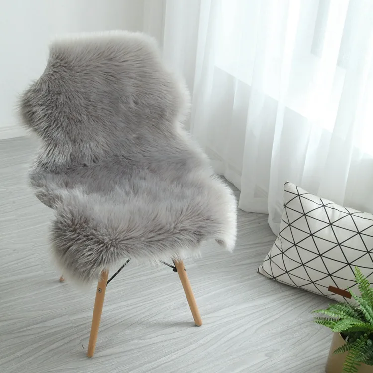 Меховой коврик из искусственной овечьей кожи моющийся меховой для гостиной