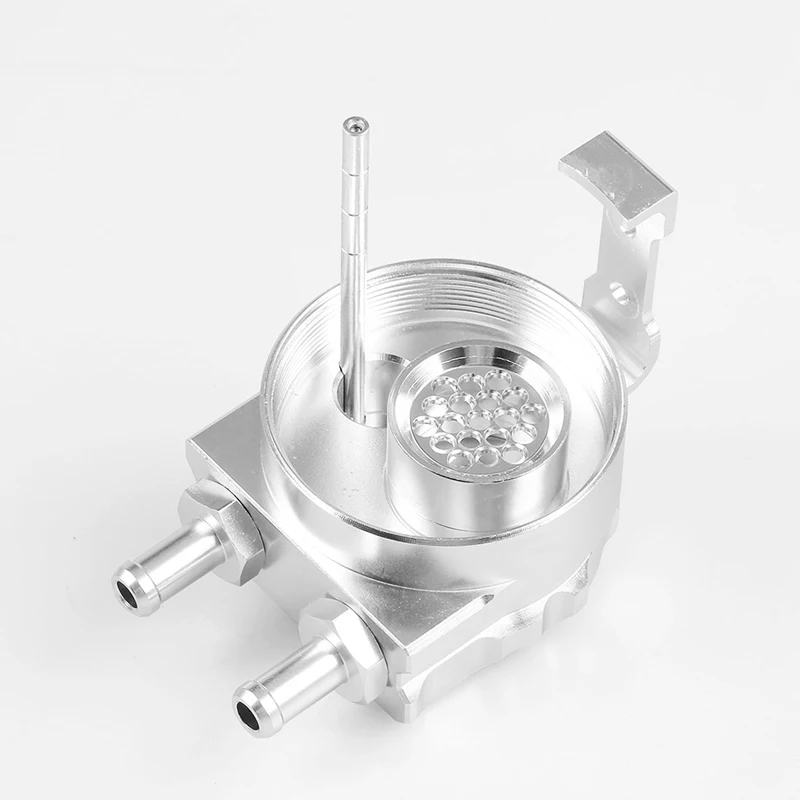 

New Silver Oil Catch Can Oil Separate 2-Port 300ML Cylinder Aluminum Engine Oil Catch Reservoir Air Filter Car Accessories