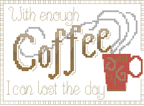 Кофейня украшения Счетный крест стежка наборы игла искусство и ремесло вышивка