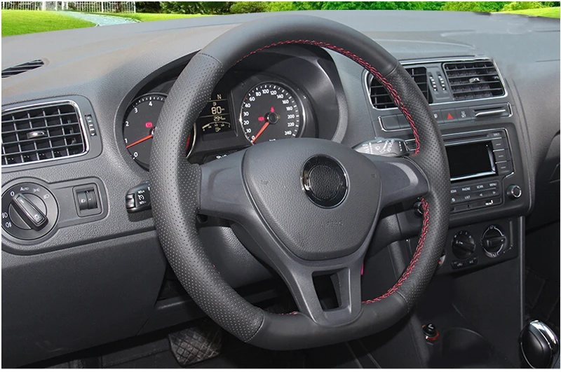 Чехол рулевого колеса автомобиля для Volkswagen VW Golf 7 Mk7 Новинка Polo 2014 2015 Стайлинг