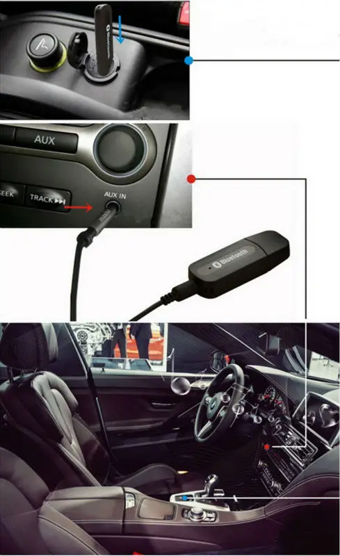 Портативный usb bluetooth стерео музыкальный приемник адаптер беспроводной