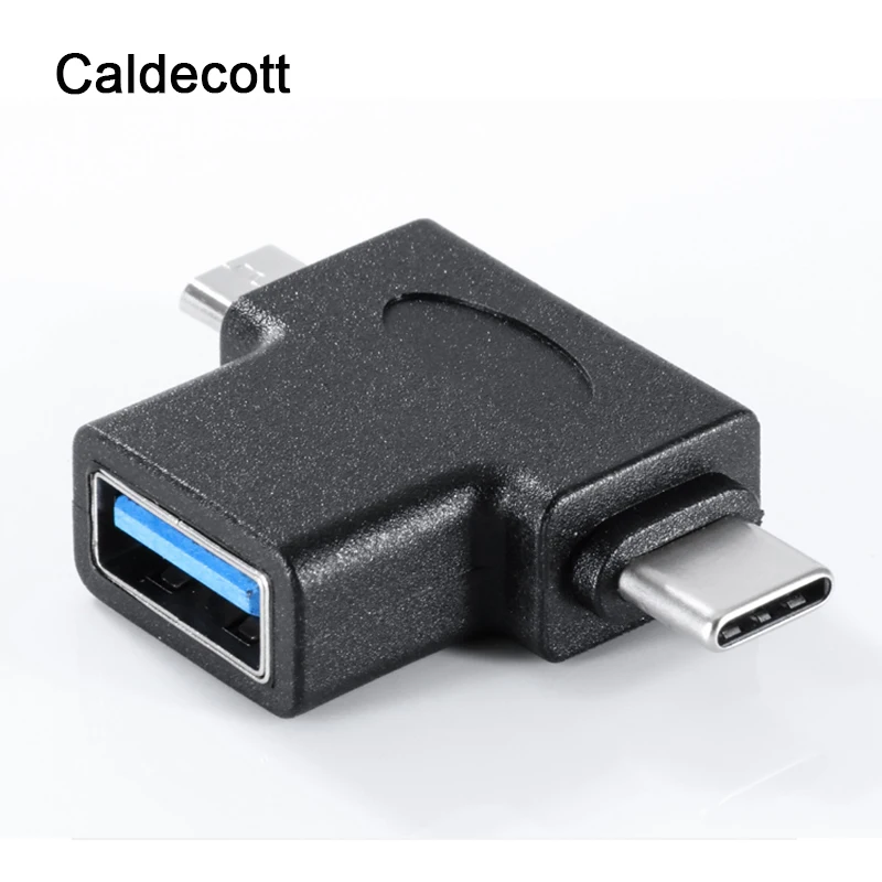 Адаптер Caldecott 3 в 1 USB 0 Micro Type-C конвертер с функцией OTG для Xiaomi Redmi Samsung | Электроника