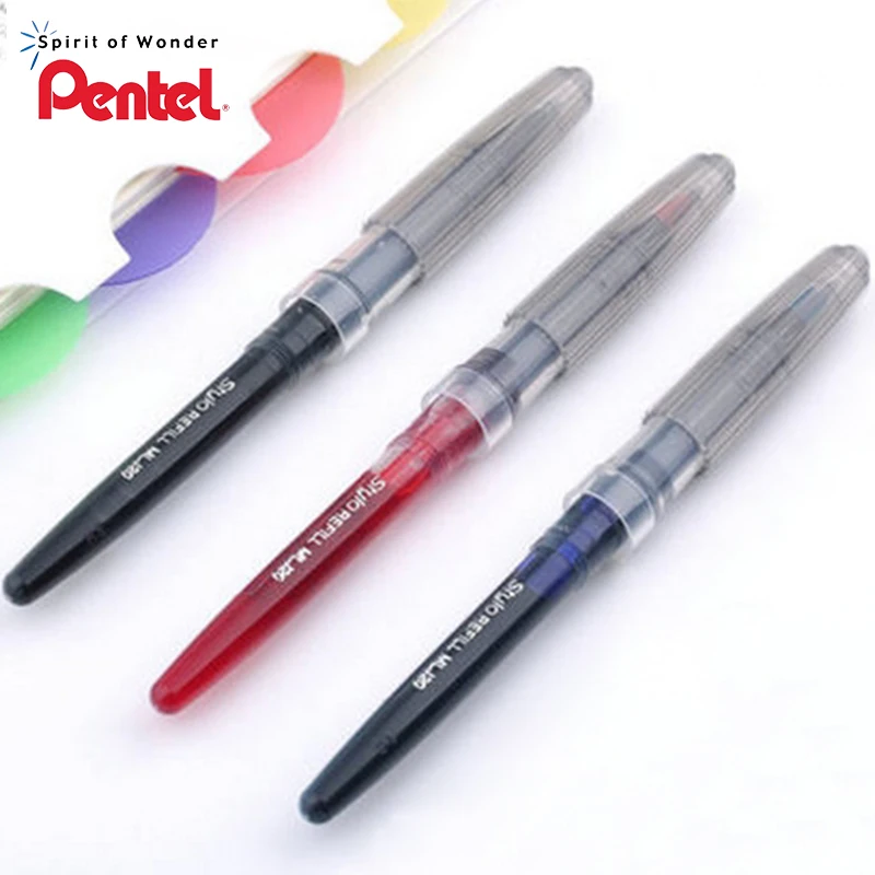 Перьевая ручка Pentel Tradio Pulaman заправка MLJ20 для TRJ50 0 7 2 мм Япония черный/синий/красный