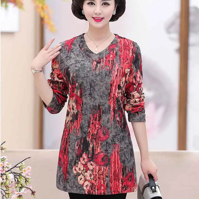 Зимняя одежда для мамы Вельветовая утепленная рубашка большого размера