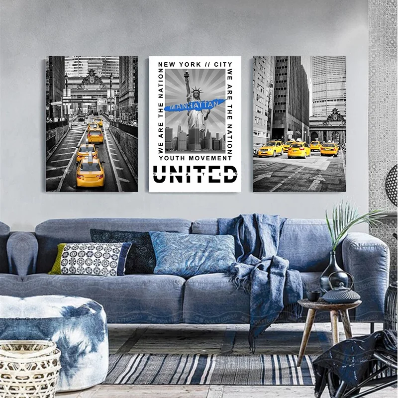 

Modern Minimalist City Landscape Canvas Painting Nordic Art Posters and Prints Wall Pictures for Office Bedroom Home Decoration