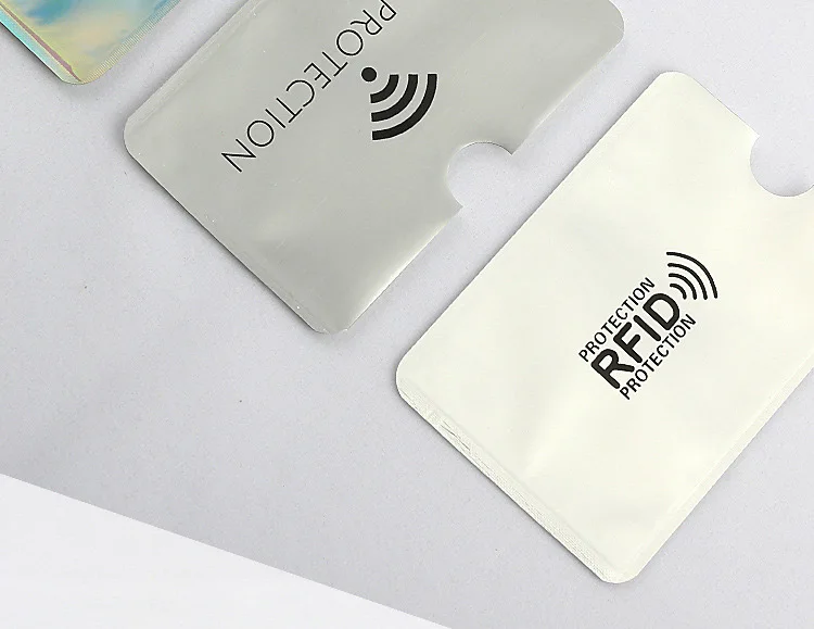 10 шт. алюминиевый Анти Rfid считыватель держатель для банковской кредитной карты Защита Rfid считыватель карт металлический кредитный держатель для карт