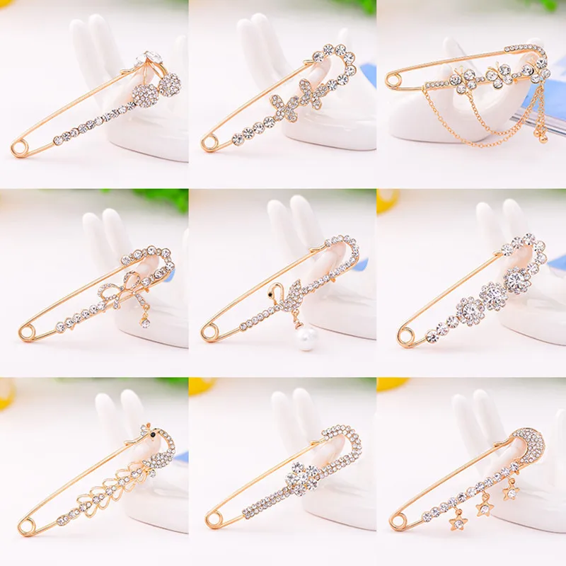 luxury pearl brooch buckle sweater cardigan large pin badge lovely corsage clothing accessories jewelry female |