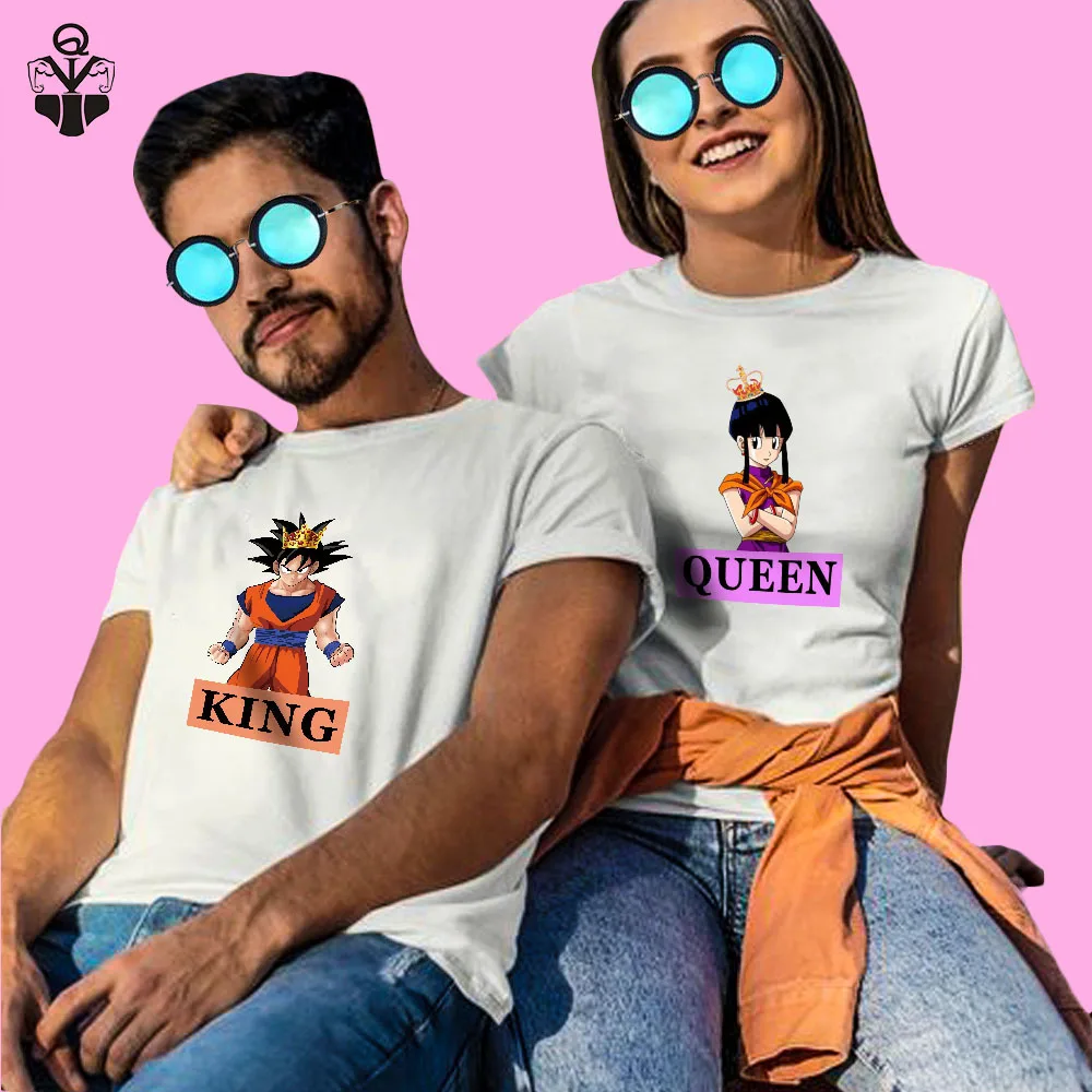 YOFOCOO футболка женская летняя парная Футболка &quotВлюбленные&quot для женщин Dragon Ball Z