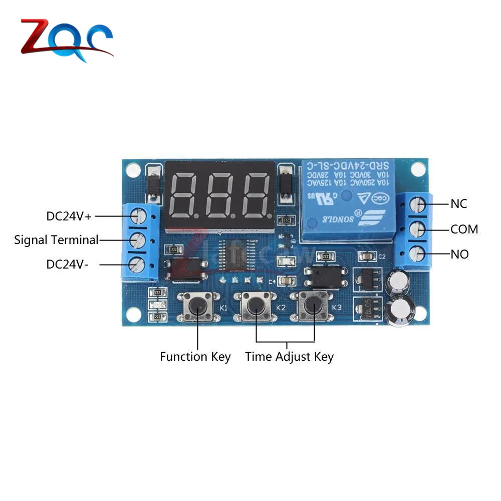 Релейный модуль с временной задержкой 24 В постоянного тока цифровой