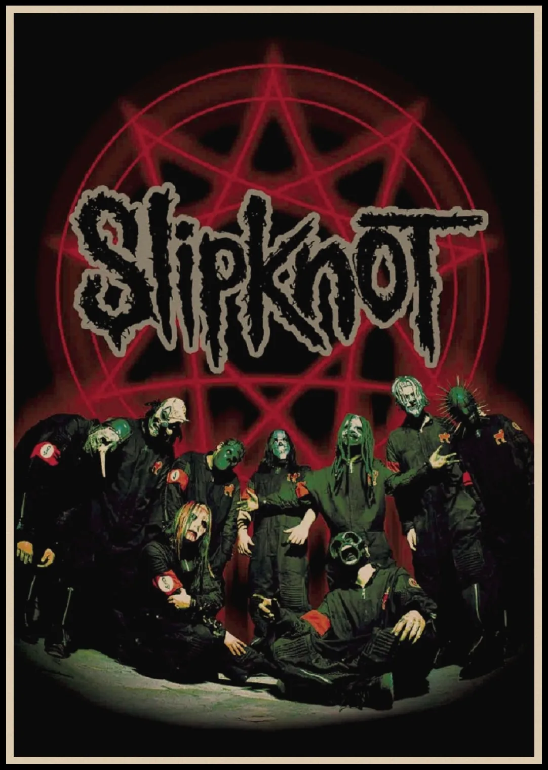 Slipknot тяжелый металл плакат Рок-Группа крафт-бумага плакаты Бар плакат наклейки на стену Ретро плакат декоративной живописи A1