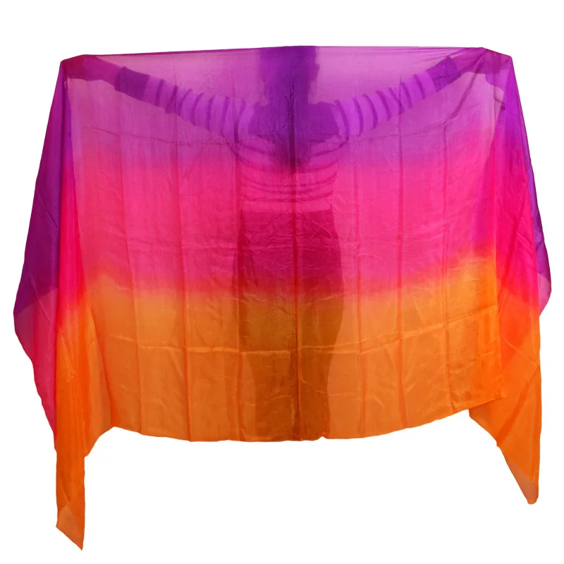As picture Реквизит для танца живота женские Шелковые Вуали для танца живота аксессуары для танца вуали размер и цвет можно настроить - Цвет: As picture