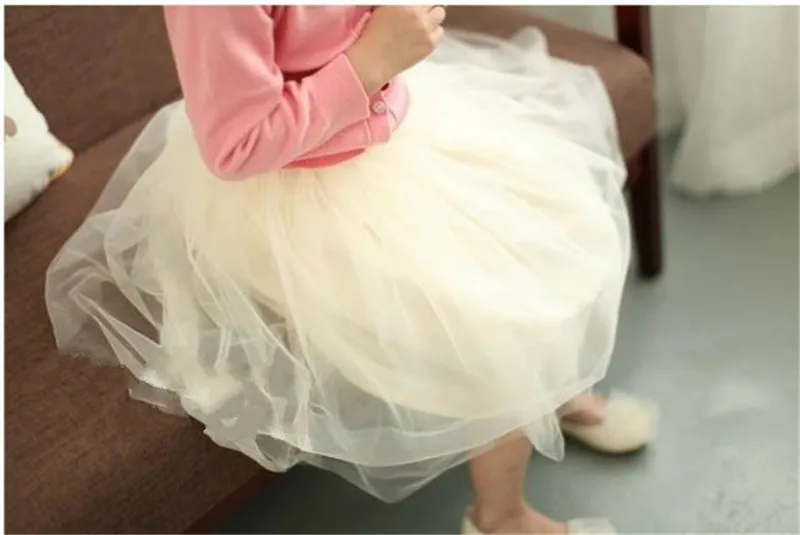 2017 весенняя-летняя симпатичная пышная юбка-пачка из мягкого фатина для девочек 8