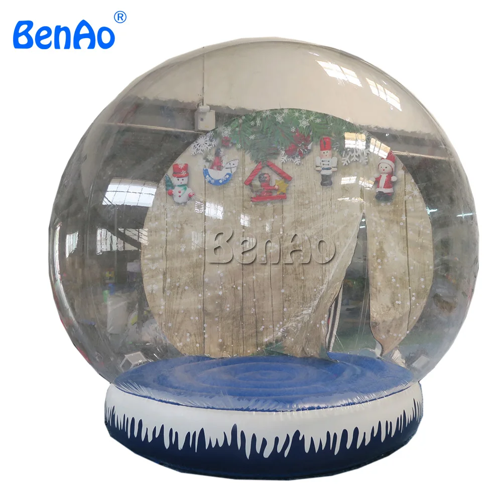 

X227 BENAO Free shipping+blower 3m inflatable christmas snow globe,Christmas Bubble Tent For Photo Events inflatable tipi