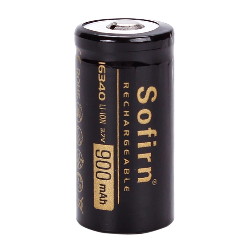 Sofirn 3,7 V 16340 900 мА/ч, Перезаряжаемые Батарея литиевые батареи сотового предзаряженный батареи для светодиодный фонарик eco-friendly